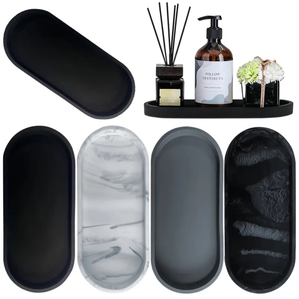 Home Essentials Bathroom Storage - 1 Adet Banyo Lavabo Silikon Tepsisi,