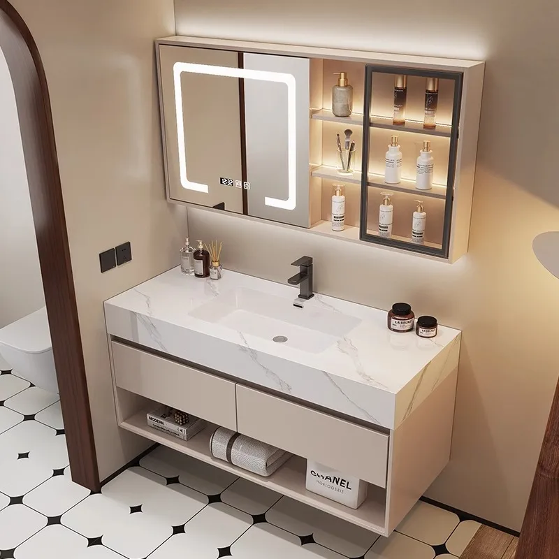 Home Bathroom Vanity Combo - Modern Banyo Dolabı, Kayrak Seramik Lavabo