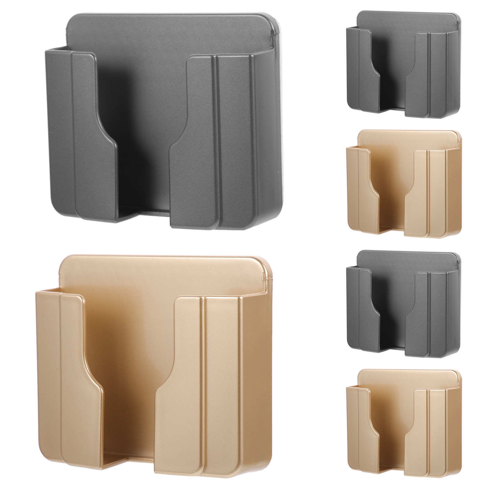 Home Bathroom Organizer - 6 Adet Duvara Monte Telefon Tutucu,