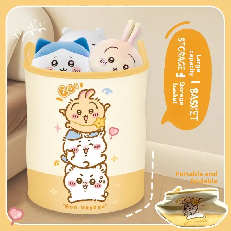 Home Edit Bathroom Storage - Katlanabilir Çamaşır Sepeti Chiikawa Anime Sevimli
