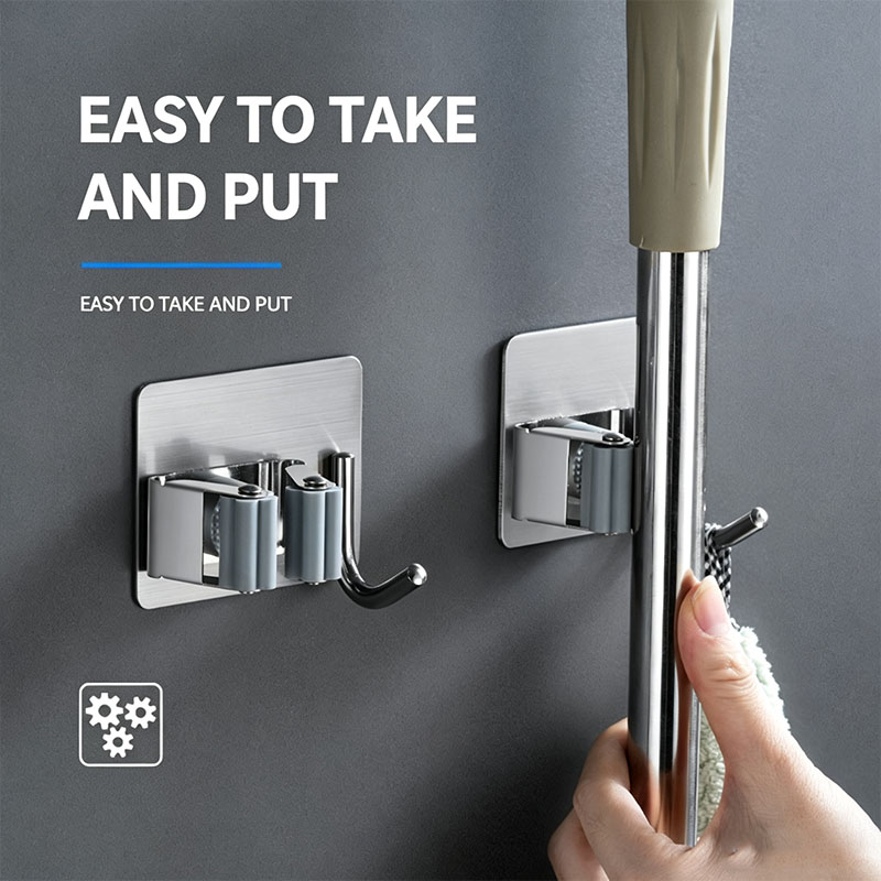 Home Bathroom Organizer - Yapışkanlı Duvar Askısı Çok Amaçlı Kancalar