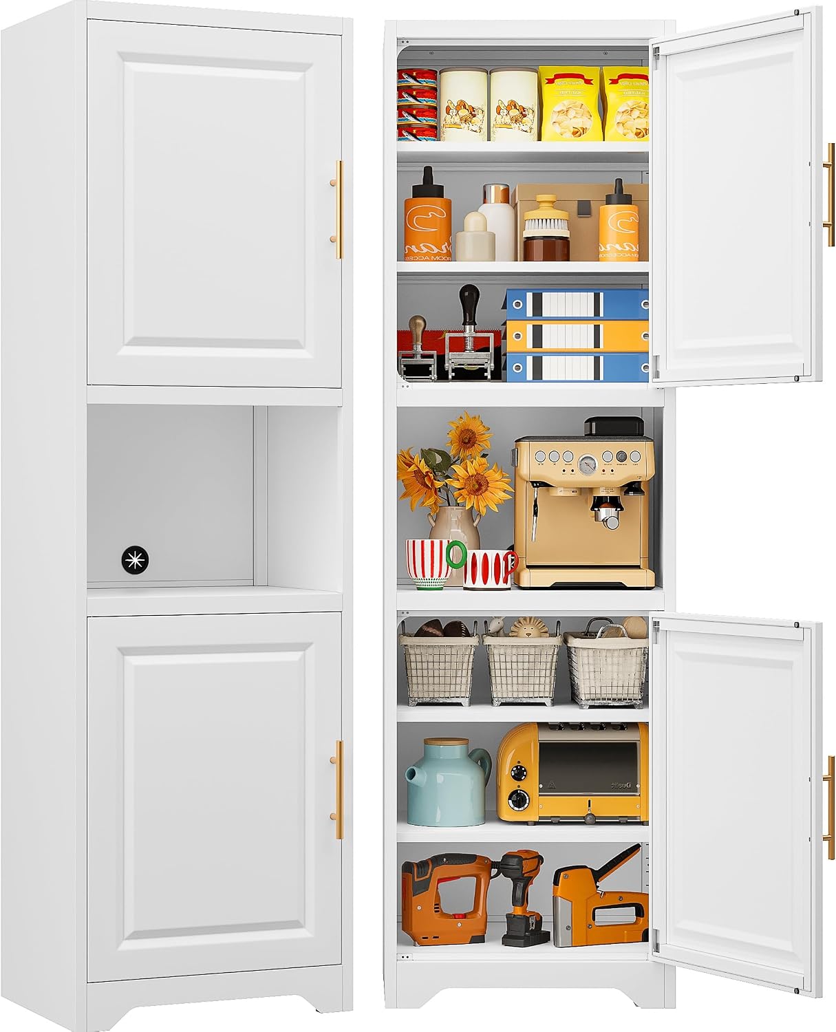 Home Bathroom Organizer - 67 İnç Uzunluğunda Dar Depolama Dolabı,