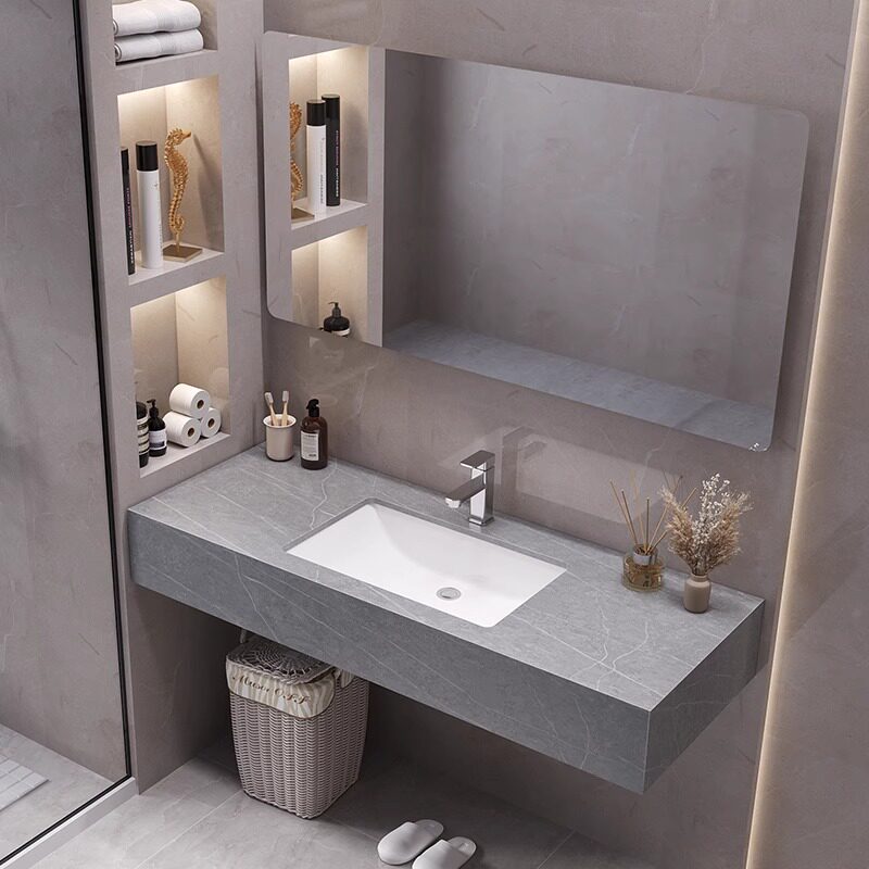 Modern Ekranlı Banyo Dolabı Or - Home Bathroom Vanity Combo incelemesi ve fiyatı