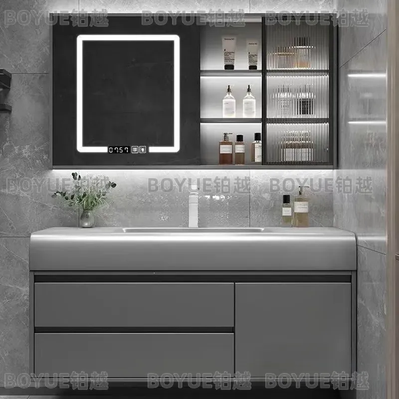 Hafif Lüks Akıllı Banyo Dolabı - Home Bathroom Vanity Combo incelemesi ve fiyatı