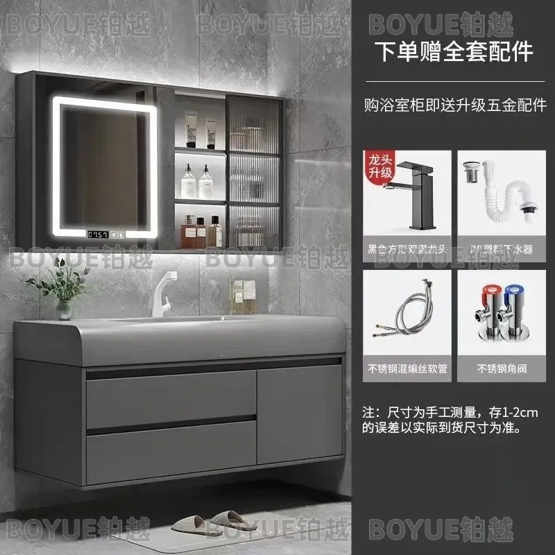 Hafif Lüks Akıllı Banyo Dolabı - Home Bathroom Vanity Combo incelemesi ve fiyatı