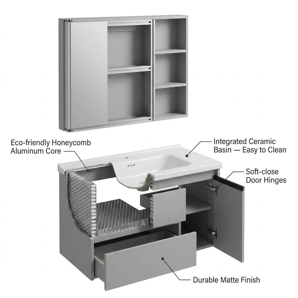 Banyo Dolabı Modern Çevre Dost - Home Bathroom Vanity Combo incelemesi ve fiyatı